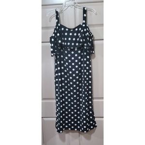 Danillo Boutique Women Dress Size 8 Black With White Dots Black Lining